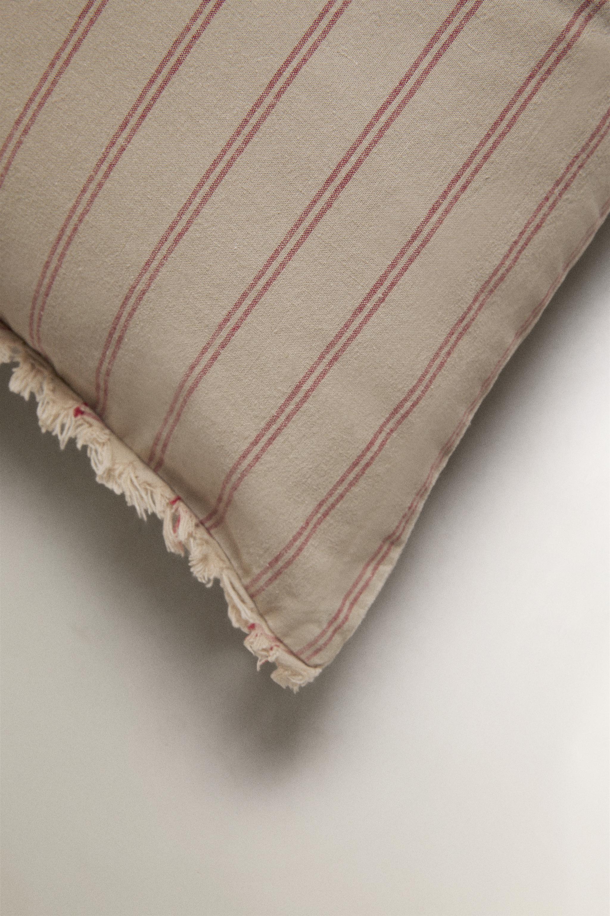 HOUSSE DE COUSSIN RAYURES